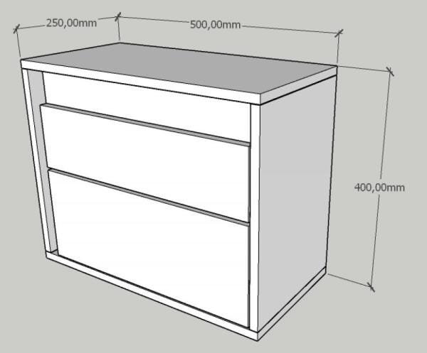 Mesa de cabeceira moderna branco com amadeirado claro - 2