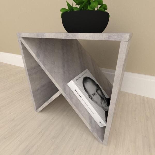 Mesa lateral sofá, mesa de canto, em mdf Rustico - 1