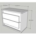 Ver imagem 2 de Mesa de cabeceira moderna amadeirado claro com branco