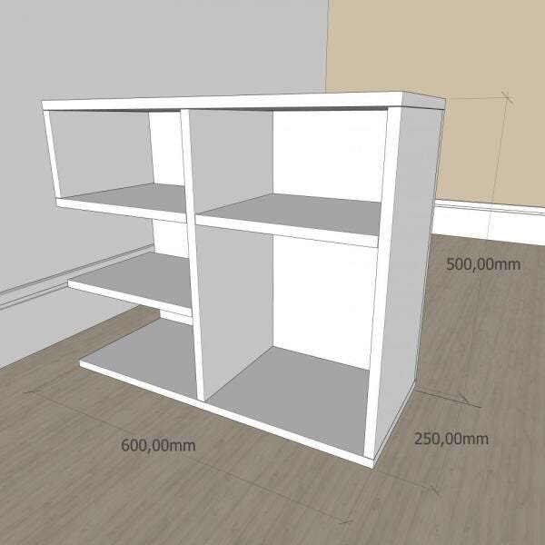 Mesa de Cabeceira slim em mdf Branco - 2
