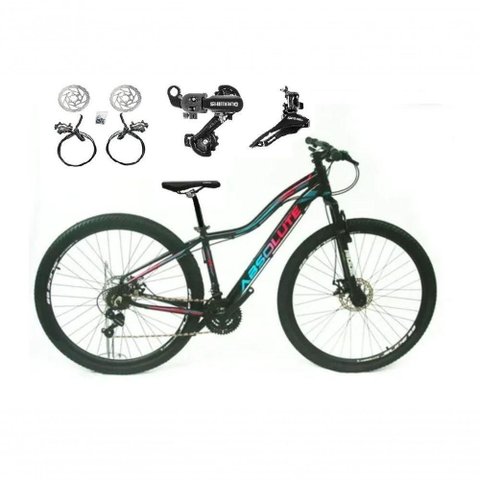 Bicicleta Aro 29 Absolute Hera Feminina 21V Alumínio Câmbios Shimano Freio Hidráulico Preto 17