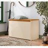 Sapateira Charme com Porta Basculante para Hall de Entrada ou Quarto - Off White com Freijó - 1
