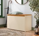 Ver imagem 1 de Sapateira Charme com Porta Basculante para Hall de Entrada ou Quarto - Off White com Freijó