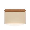 Ver imagem 3 de Sapateira Charme com Porta Basculante para Hall de Entrada ou Quarto - Off White com Freijó