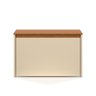 Sapateira Charme com Porta Basculante para Hall de Entrada ou Quarto - Off White com Freijó - 3