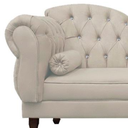 Ver imagem 2 de Kit Divã Cancun 185cm Braço Direito + 2 Poltronas Genesis com Strass Suede: Bege