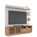 Ver imagem 2 de Estante Home Theater Campeche Freijó Off White Matte com Mesa de Centro Jeri Freijó Off White e