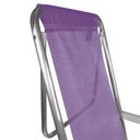 Ver imagem 6 de Kit 2 Cadeira Praia Reclinável 8 Posições Alumínio Mor Lilas