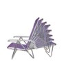 Kit 2 Cadeira Praia Reclinável 8 Posições Alumínio Mor Lilas - 8