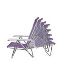 Ver mais imagens de Kit 2 Cadeira Praia Reclinável 8 Posições Alumínio Mor Lilas