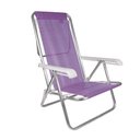 Ver imagem 7 de Kit 2 Cadeira Praia Reclinável 8 Posições Alumínio Mor Lilas