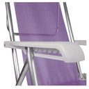 Ver imagem 2 de Kit 2 Cadeira Praia Reclinável 8 Posições Alumínio Mor Lilas
