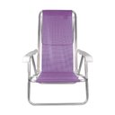 Ver imagem 3 de Kit 2 Cadeira Praia Reclinável 8 Posições Alumínio Mor Lilas