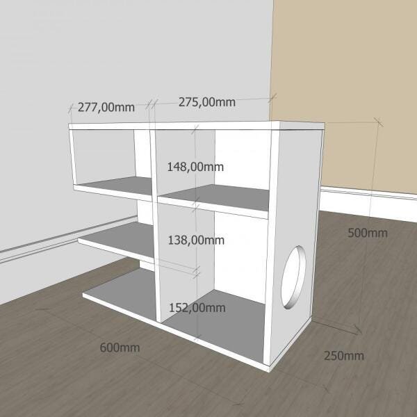 kit com 2 Mesa de cabeceira simples em mdf Preto - 2