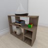 Estante para livros formato slim em mdf Amadeirado - 1