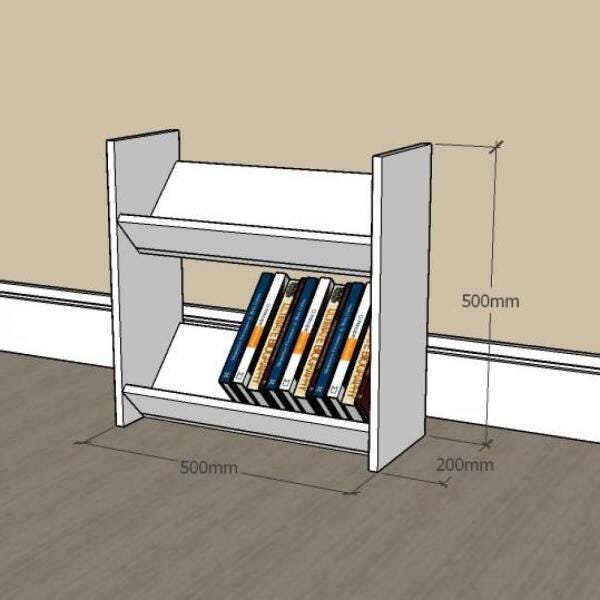 Suporte para livros Duplo em mdf Amadeirado - 2