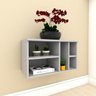 Rack Suspenso com Nichos Em MDF Cinza - 1