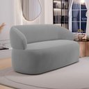 Ver mais imagens de Sofá Orgânico 02 Lugares Living Glee 140cm Veludo Cinza - Desk Design