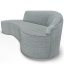 Ver imagem 7 de Sofá 3 Lugares Curvo Living Firenze Direito D02 Linho Cinza 180cm D-474 - Lyam