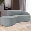 Ver imagem 6 de Sofá 3 Lugares Curvo Living Firenze Direito D02 Linho Cinza 180cm D-474 - Lyam