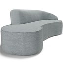 Ver imagem 3 de Sofá 3 Lugares Curvo Living Firenze Direito D02 Linho Cinza 180cm D-474 - Lyam