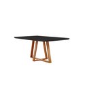 Ver imagem 2 de Conjunto Sala de Jantar Mesa Florença Madeira Maciça 180x90cm Tampo Retângular Vidro Preto com 6 Cad