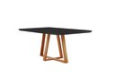Ver imagem 2 de Conjunto Sala de Jantar Mesa Florença Madeira Maciça 180x90cm Tampo Retângular Vidro Preto com 6 Cad
