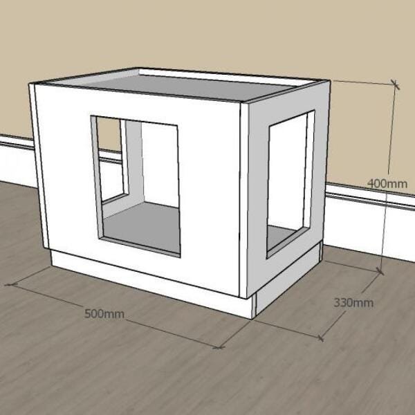Mesa de cabeceira bercinho para Gato em mdf Amadeirado - 2