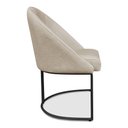 Ver imagem 5 de Kit 06 Cadeiras Poltrona de Jantar Bela Suede Base Metálica Industrial Preto - Pallazio