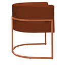 Ver imagem 6 de Kit 4 Poltronas Reforçada Decorativa Sala Nayara Base Ferro Bronze Suede Terracota