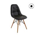Ver imagem 3 de Cadeira para Sala de Jantar Eiffel Botonê Preto