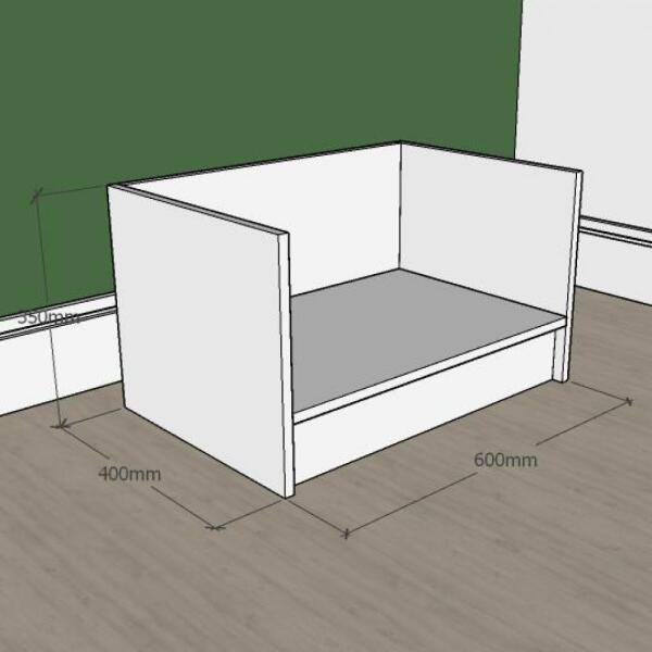 Mesa de cabeceira bercinho para Gato em mdf Cinza - 2