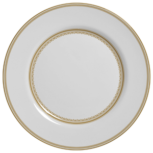 Conjunto com 6 Pratos Raso Plissan Dourado Ø29cm