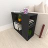 Mini estante para escritório em mdf preto - 1
