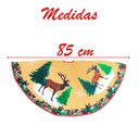 Ver imagem 3 de Saia para Árvore de Natal Temática Rena Pinheiro 85cm