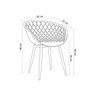 Cadeira com Braços Polipropileno Clarice  - 3