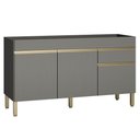 Ver imagem 1 de Balcão Gabinete para Pia sem Tampo 150cm Lina K02 Gris - Mpozenato