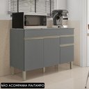 Ver imagem 4 de Balcão Gabinete para Pia sem Tampo 150cm Lina K02 Gris - Mpozenato