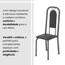 Ver imagem 5 de Cadeiras para Sala de Jantar 6 Unidades Lara Prata/Preto Liso/Martelado