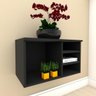 Aparador Minimalista com Nichos em MDF Preto - 1