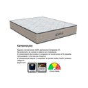 Ver imagem 2 de Cama Box Baú Casal: Colchão Espuma Orthoflex D45 Genova + Base CRC Suede Clean(138x188)