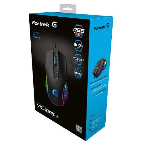 Mouse Gamer Fortrek Vickers New Edition 8000 Dpi Rgb Preto Mouse Gamer Vickers New Edition 8000 Dpi - 4