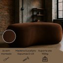 Ver imagem 4 de Puff Feijão Orgânico Moderno 100cm Escultural Suede Curvo