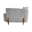 Ver imagem 4 de Sofá Orgânico Divã Boucle com Pés de Madeira - 7 Decor Prata