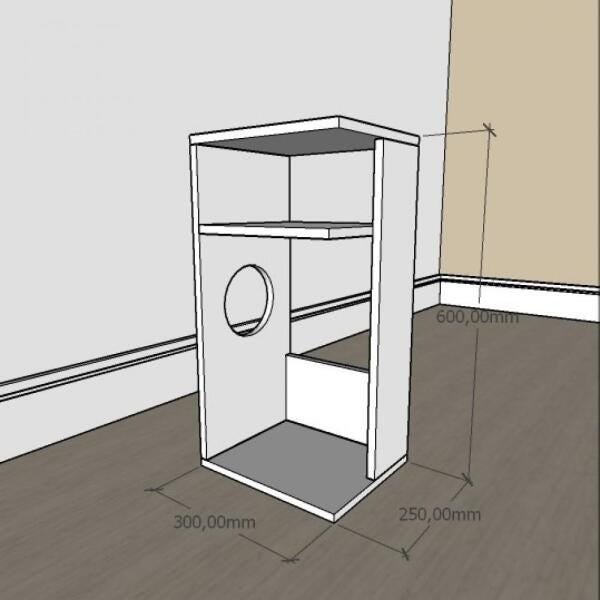 Estante para livros minimalista com nicho em mdf Branco - 2