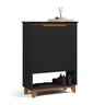 Sapateira Hall Entrada Multifuncional Hall Flow 2 Portas Moderna Enxoval Premium Elegante Cor Preto - 1
