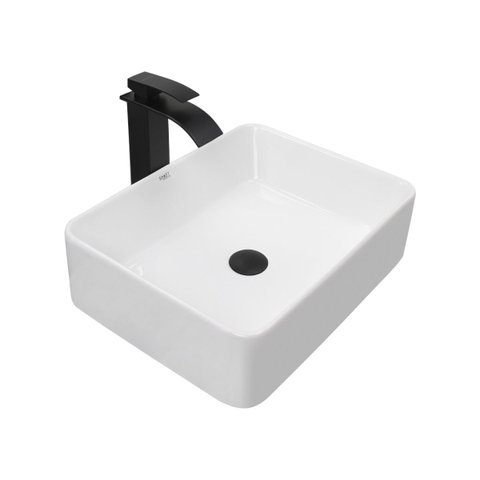 Kit Cuba Pia Louça Cerâmica Banheiro C/Torn e Vál Preto 19