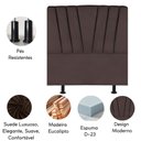 Ver imagem 4 de Cabeceira Solteiro Cama Box Estofada 100 Cm Emma Suede Marrom