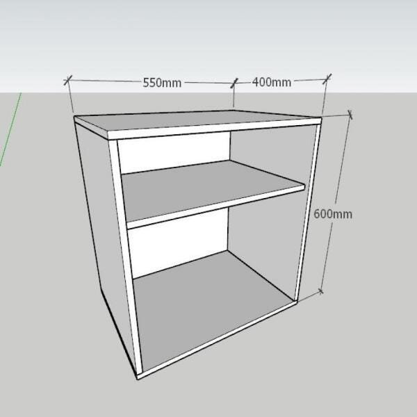 Estante para livros formato S simples em mdf Branco - 2