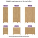 Ver imagem 6 de Berço Americano 3 em 1 com Colchão Incluso e Cômoda 4 Gavetas Allegra Multimóveis Mp4700